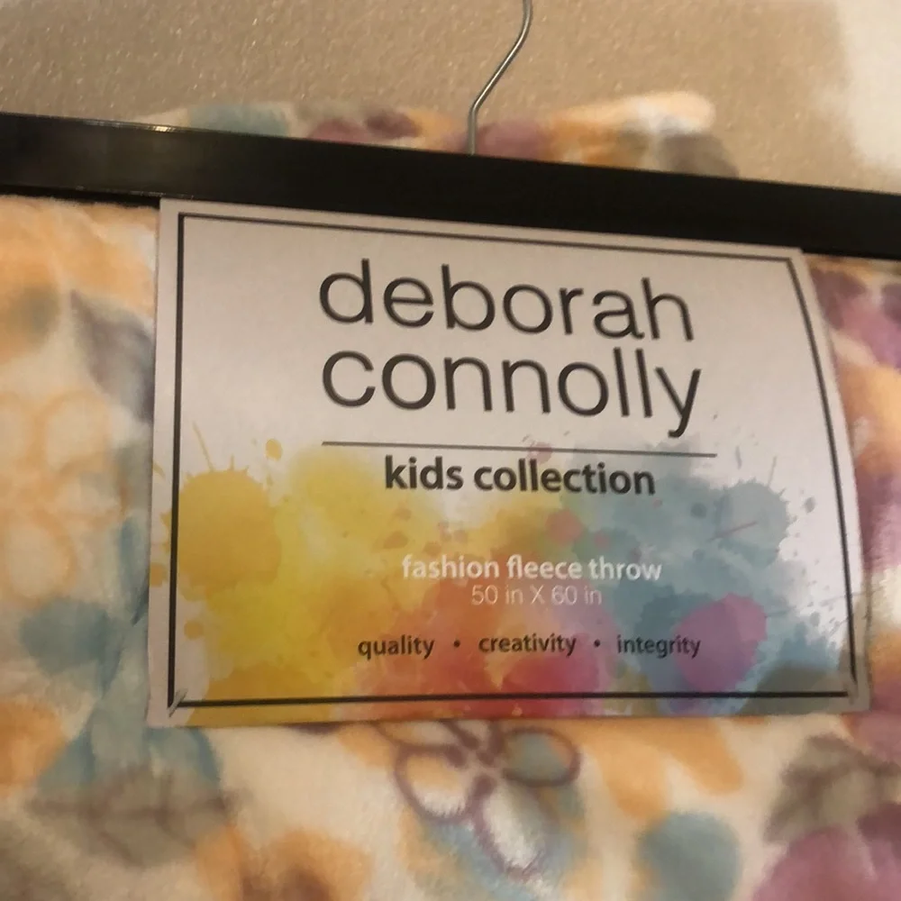 Deborah Connolly kid’s collection- fashion fleece throw .50in X 6o in .